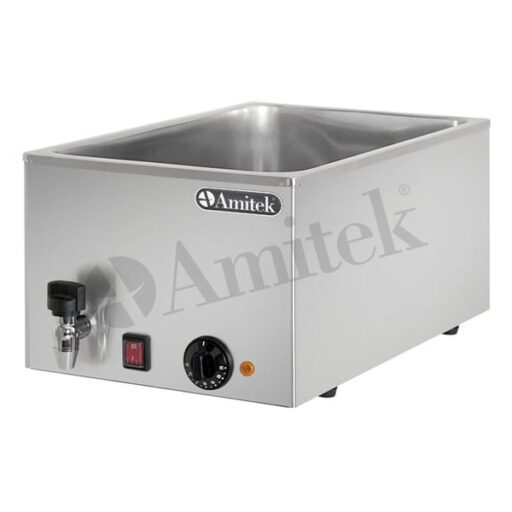 Amitek Vannbad 1/1 GN m/ tappekran 15 cm