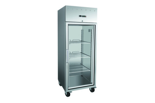 Heno Gastro Fryseskap med glassdør, rustfritt 685 Liter 2/1 GN