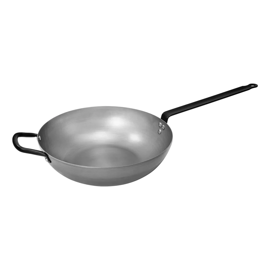 Wok panne med flat bunn 6,4 L - Ø 34 cm