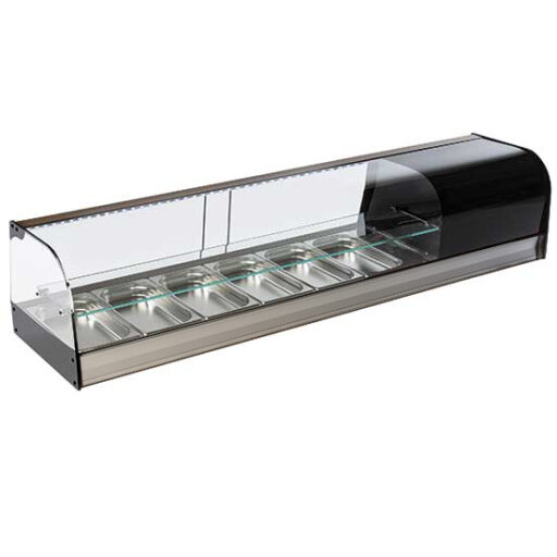 Mastro Sushirenne 6x 1/3 GN m/ glasshylle