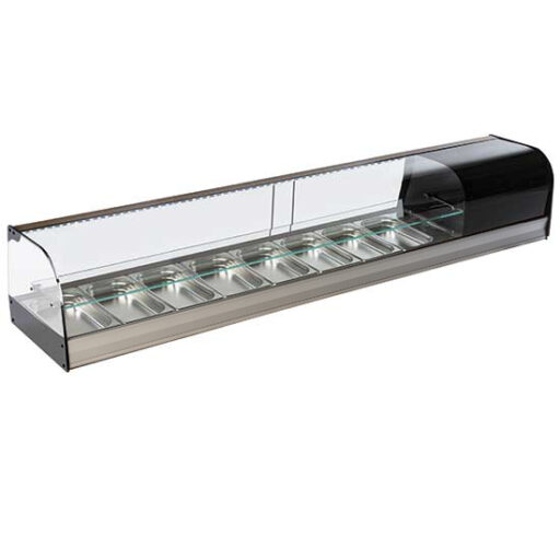 Mastro Sushirenne 8x 1/3 GN m/ glasshylle