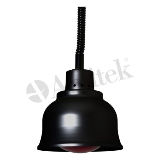 Amitek varmelampe aluminium svart LB25