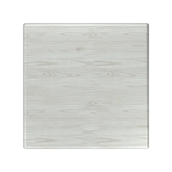 Bordplate i tre 70X70cm, White wood ovenfra