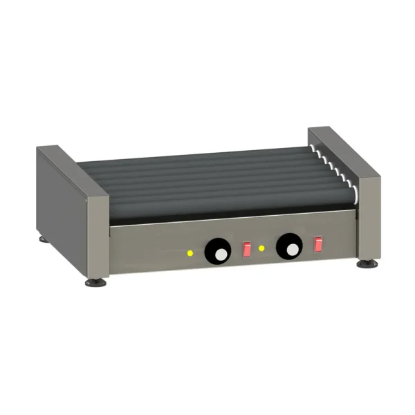 Fki Pølsegrill 8 ruller / 14 Pølser - 53 x 35cm 2 varmesoner