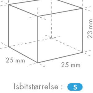 Isbitstørrelse S