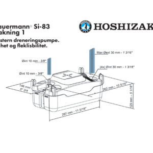 Hoshizaki ekstern avløpspumpe for isbitmaskiner sprengskisse