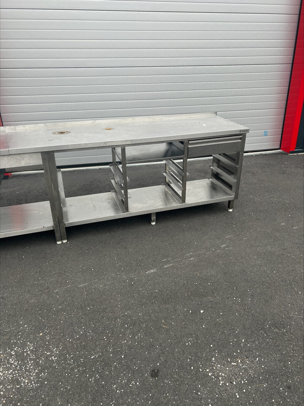 Rustfri bar benk 420x60 med kum - Bilde 2