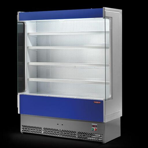 Tecnodom Volcano Kjølereol med sideglass og åpen front 68-308cm