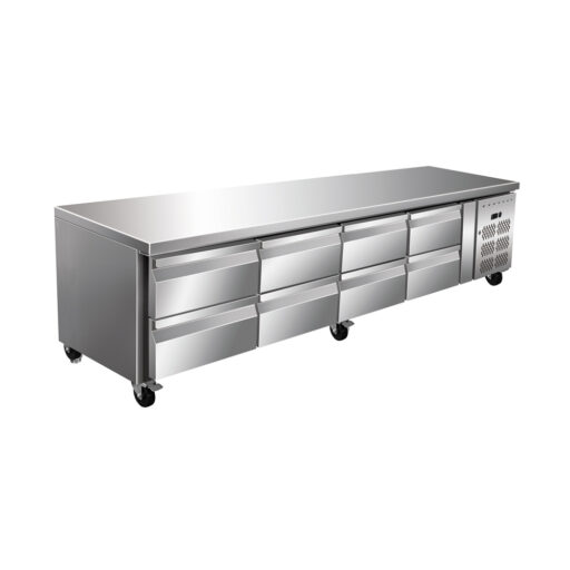 Heno Gastro Grillkjølebenk 8x GN skuffer 223x70 cm.