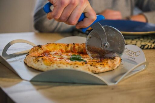 Pizzabrett i aluminium Ø33 for pizza skjæring