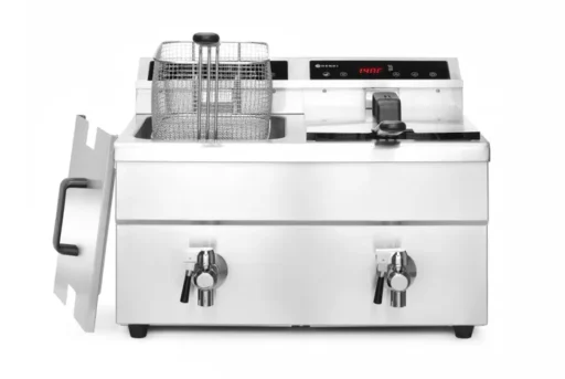 Hendi Induksjon Frityr 8+8 Liter 3,5+3,5 KW 1-Fas m/ Tappekran