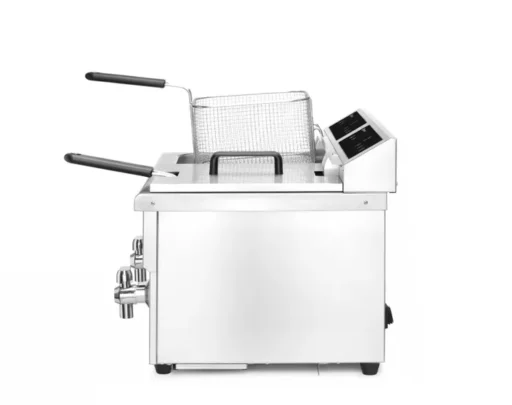 Hendi Induksjon Frityr 8+8 Liter 3,5+3,5 KW 1-Fas m/ Tappekran