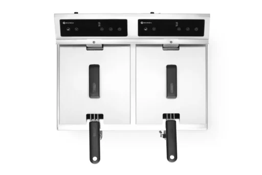 Hendi Induksjon Frityr 8+8 Liter 3,5+3,5 KW 1-Fas m/ Tappekran