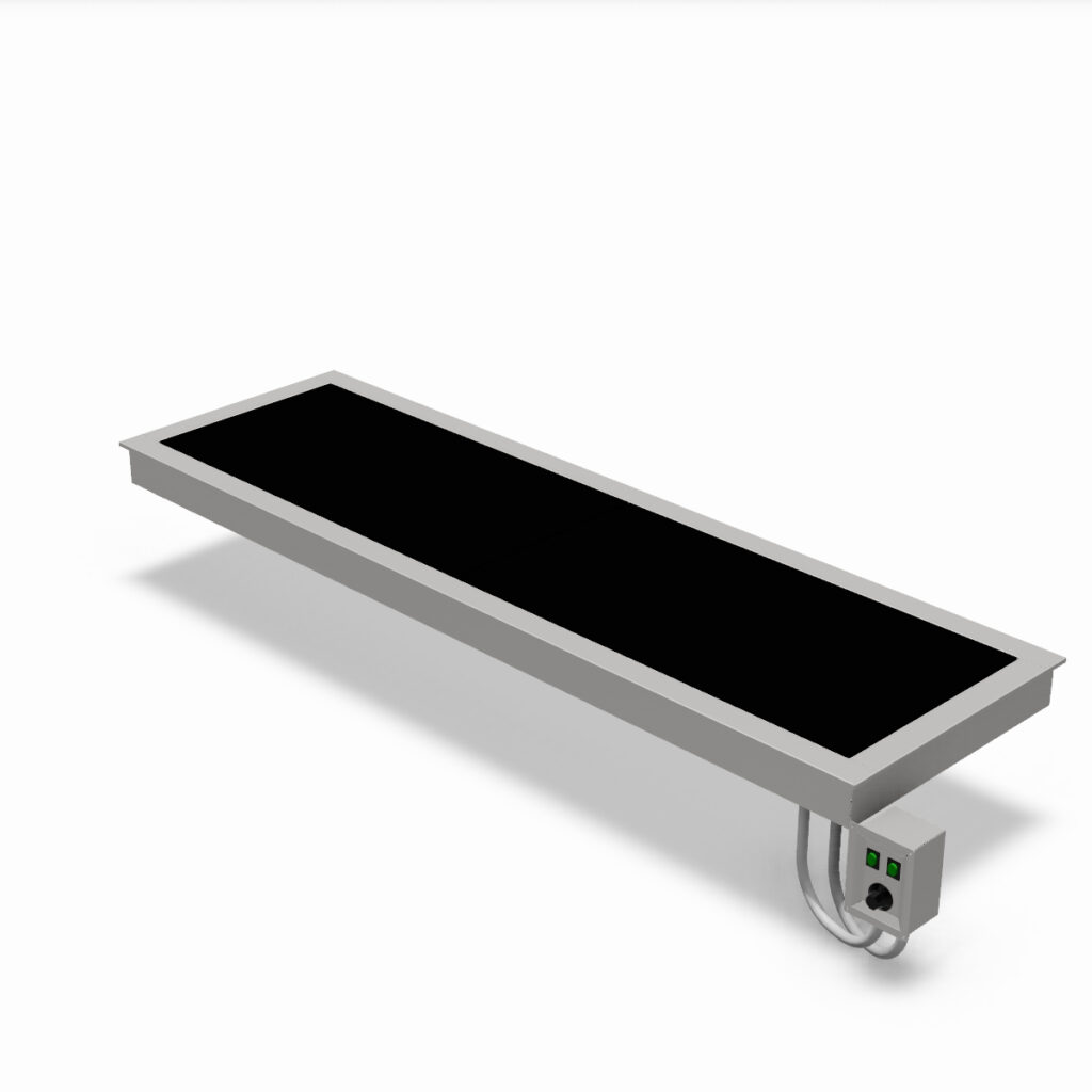 Varmeplate for nedfelling 174,7x63 cm