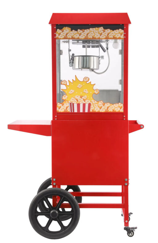 Popcornmaskin vogn - Rød - 940x510x1553H mm.