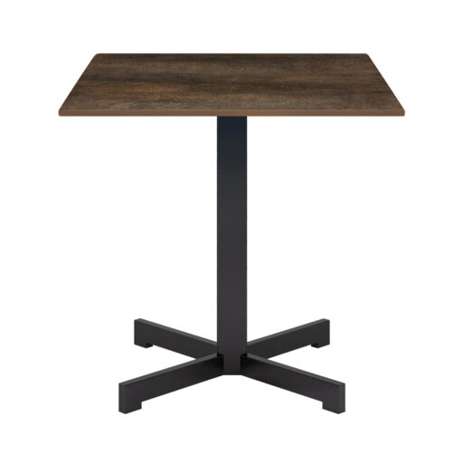 Bordplate 70x70cm, Oxide Iron med stativ