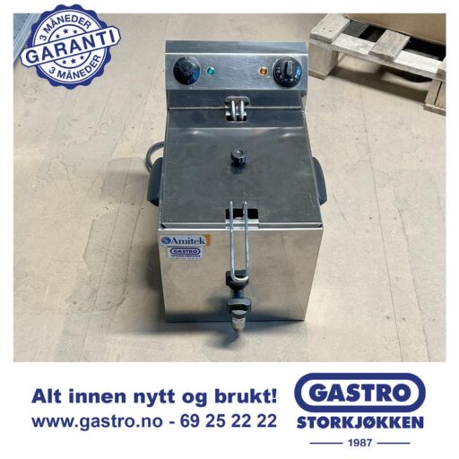 Amitek Frityr 8 Liter 3,25 KW 1-Fas m/ Tappekran