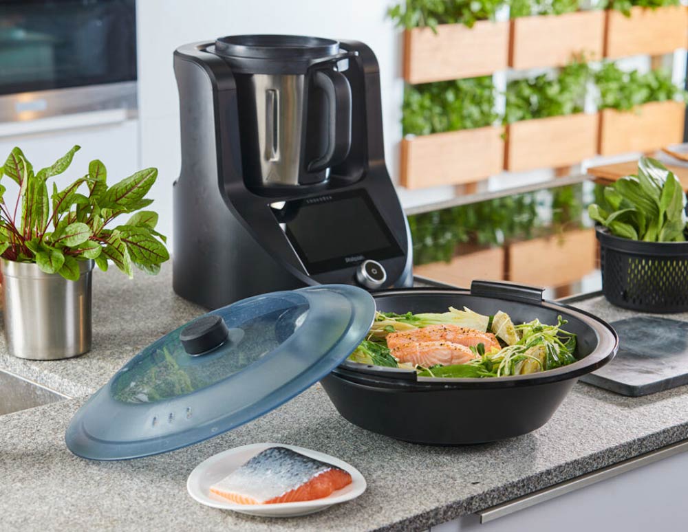 Cookover Thermomikser - Multifunksjonell kjøkkenmaskin med induksjon fisk