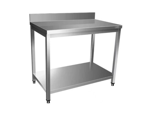 Heno Gastro Rustfri benk 60×60x95 cm m/oppkant bak