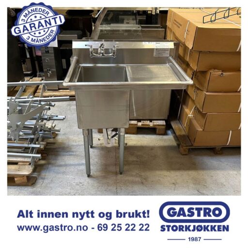 Rustfri benk med stor kum