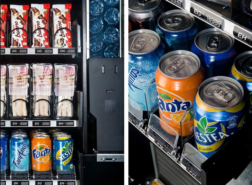 salgsautomat / vareautomat med snack og brus