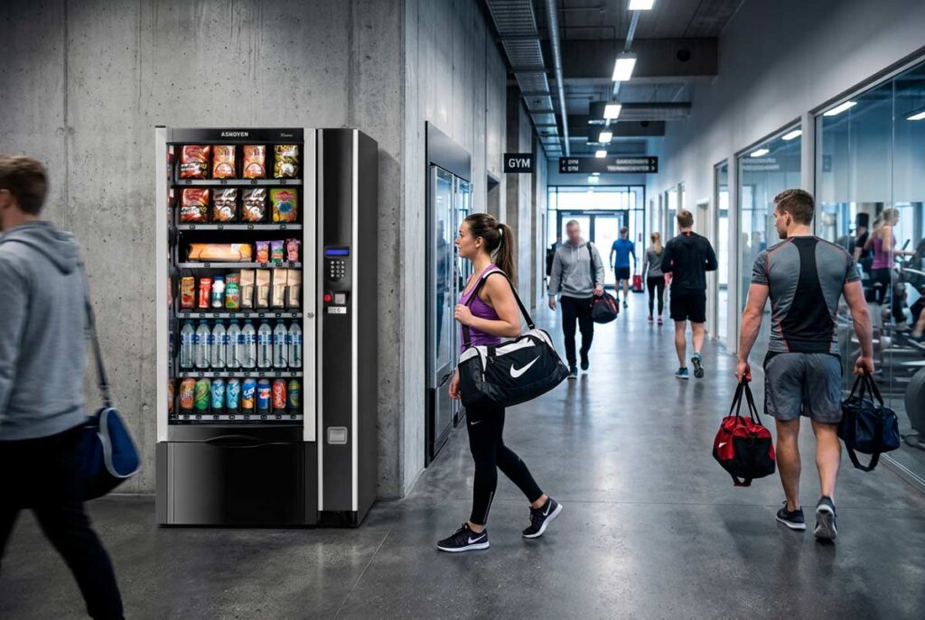 vendingmaskin vareautomat treningssenter