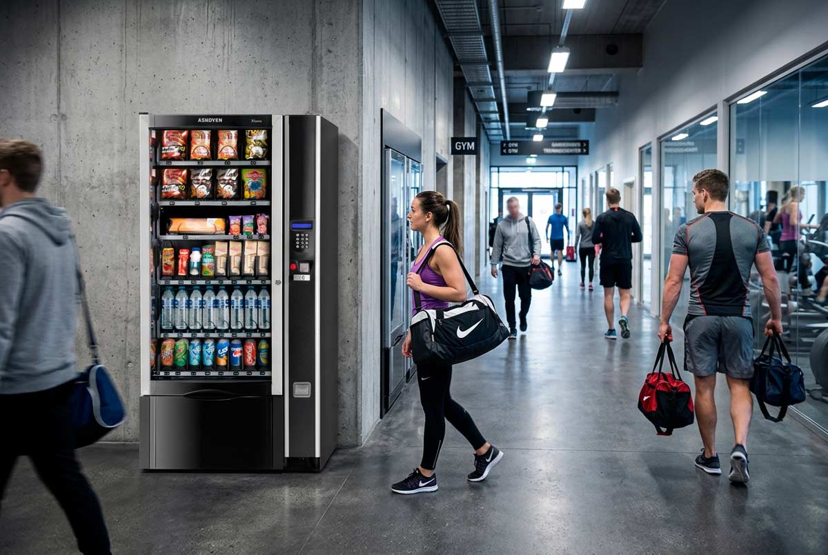 vendingmaskin vareautomat treningssenter